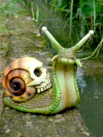 Snail & Skull Ornament