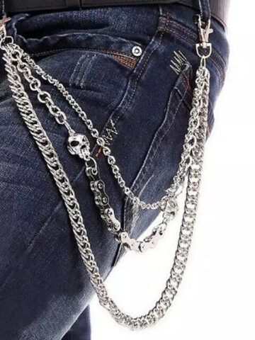 Silver Skull Belt Chain