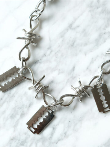 Razor Blades Necklace Chain