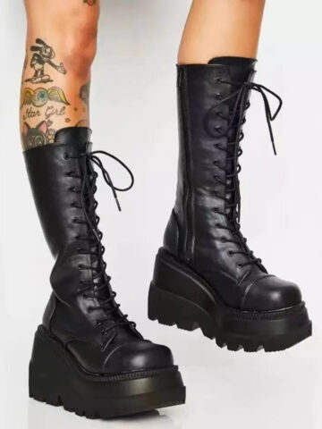 Princess Platform Wedge Boots