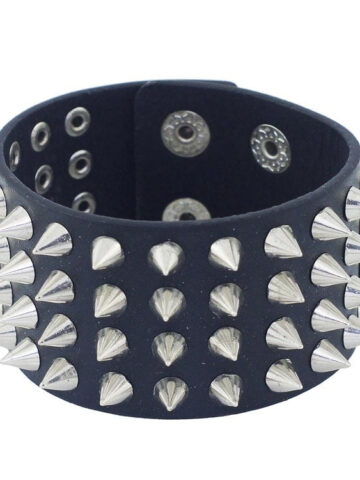 Four Row Spiked Metal Cuff