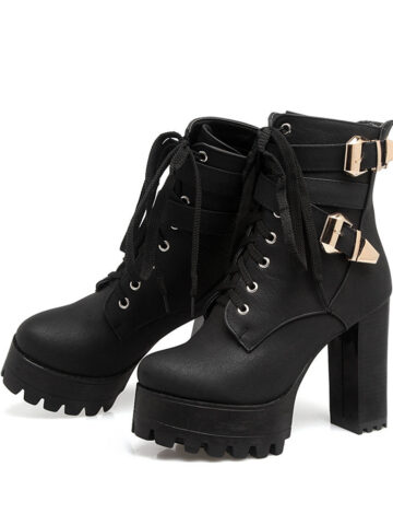 Double Buckle Ankle Boots