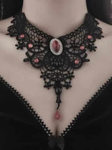 Vintage Gothic Lace Necklace