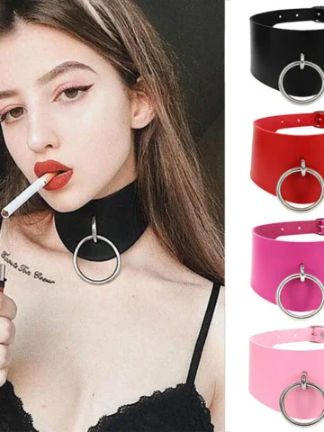 Women Exaggerated Nightclub Punk Gothic O-Shaped Collar Necklace