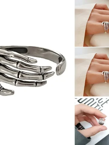 Gothic Retro Skull Hand Ring