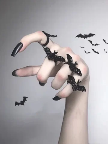Diablo Gothic Bat Ring