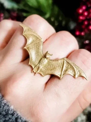 Gothic Personalized Vintage Dark Bat Ring