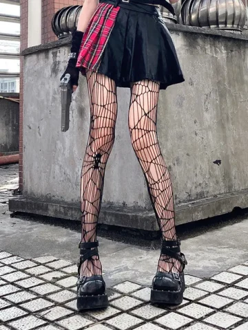Gothic Women Sexy Web Spider Pantyhose