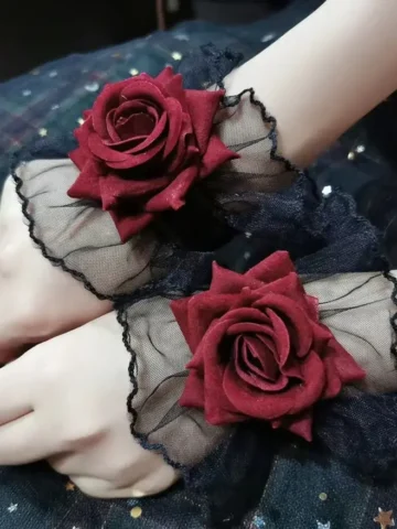 Halloween Gothic Lolita Lolita Lace Wrist Sleeve Rose Dress Sleeve