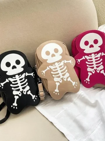 Halloween Gothic Creative Cute Skull Print Shoulder Bag
