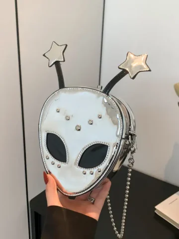 Gothic Creative Alien Rivet Crossbody Bag