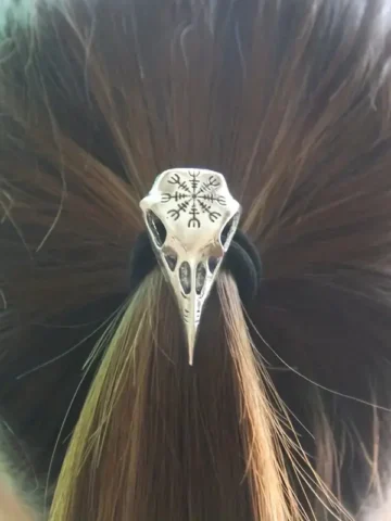Women Vintage Gothic Crow Skull Head Rope