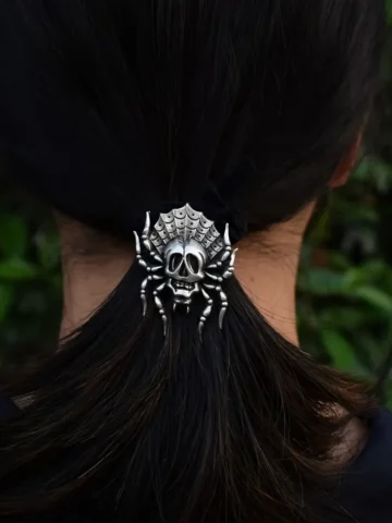 Women Fashion Gothic Halloween Spider Stretch Hair Rope