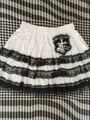 Gothic Women Fashion Lace Stitching Skirt