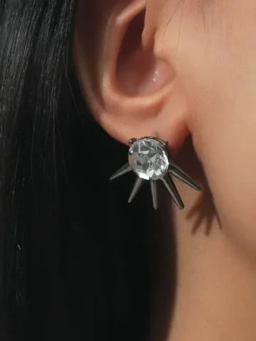 Women Fashion Retro Diablo Gothic Stud Pearl Earrings