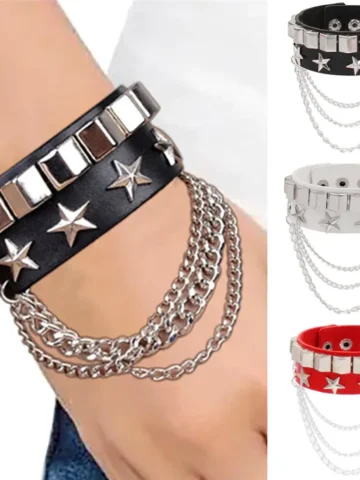 Gothic Punk Studded Pu Leather Bracelet