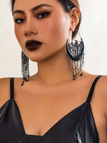 Gothic Fashion Hollow Tassel Earrings