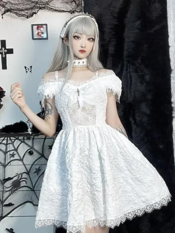 Women Fashion Autumn Solid Color Gothic V-Neck Sling Dress