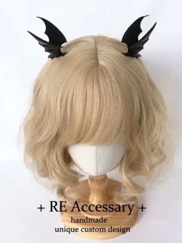 Women Vintage Gothic Devil Bat Wings Hair Clip