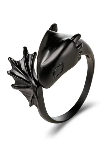 Unisex Fashion Simple Halloween Gothic Pterodactyl Alloy Open Ring