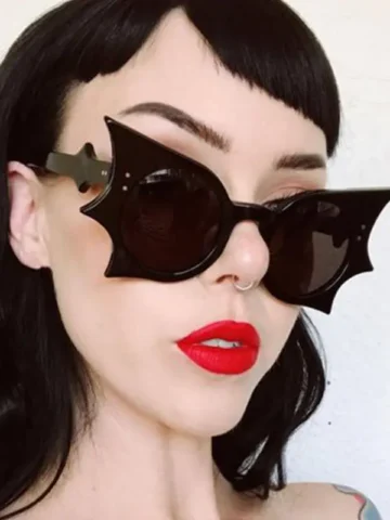 y2k Gothic Bat Hip Hop Funny Women Butterfly Sunglasses