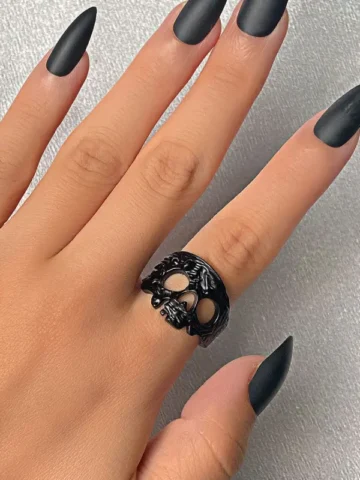 Halloween Women Gothic Vintage Grimace Openwork Ring