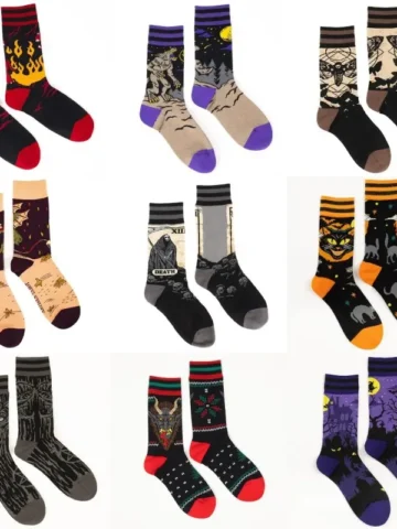 Couple Fashion Vintage Gothic Style Jacquard Mid-Calf Cotton Socks