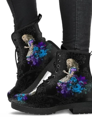 Gothic Oversized Printed Short Boots
